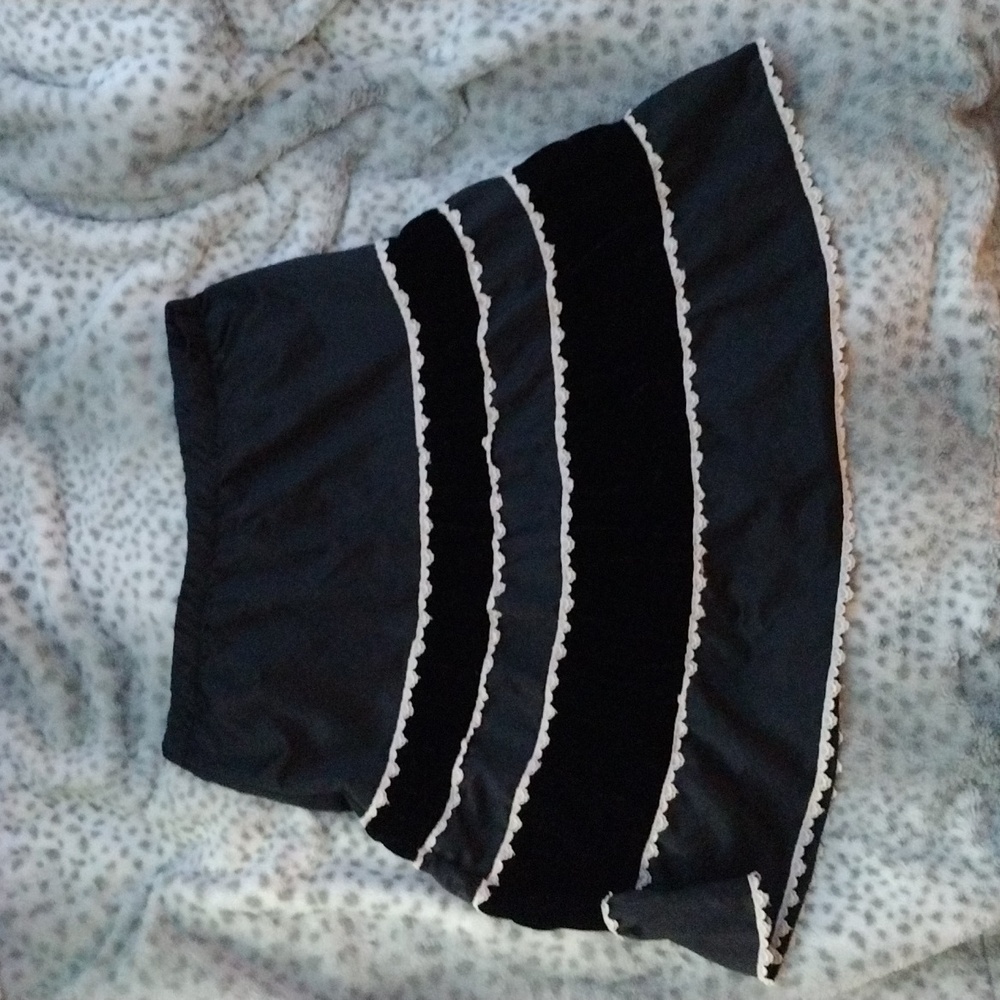 Massimo satin velvet skirt